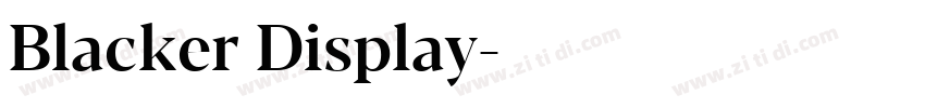 Blacker Display字体转换